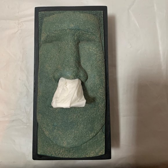 Rotary Hero Other - Rotary Hero Moai Tiki Easter Island Tissue Box EUC